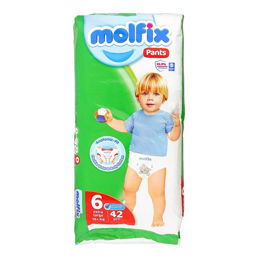 1235935-1 Molfix Pants 6 Extra Large, 15+ Kg, 42-Pack - Image 1