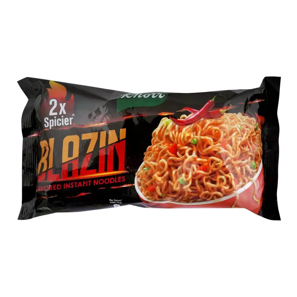 Knorr Blazin 2X Spicier, Flavored Instant Noodles, 133.5G Knorr Blazin 2X Spicier, Flavored Instant Noodles, 133.5G