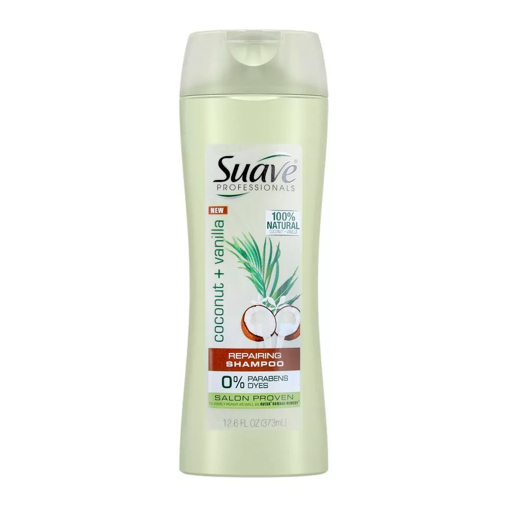 Suave Coconut + Vanilla Repairing Shampoo, 12.6 Fl Oz (373Ml)