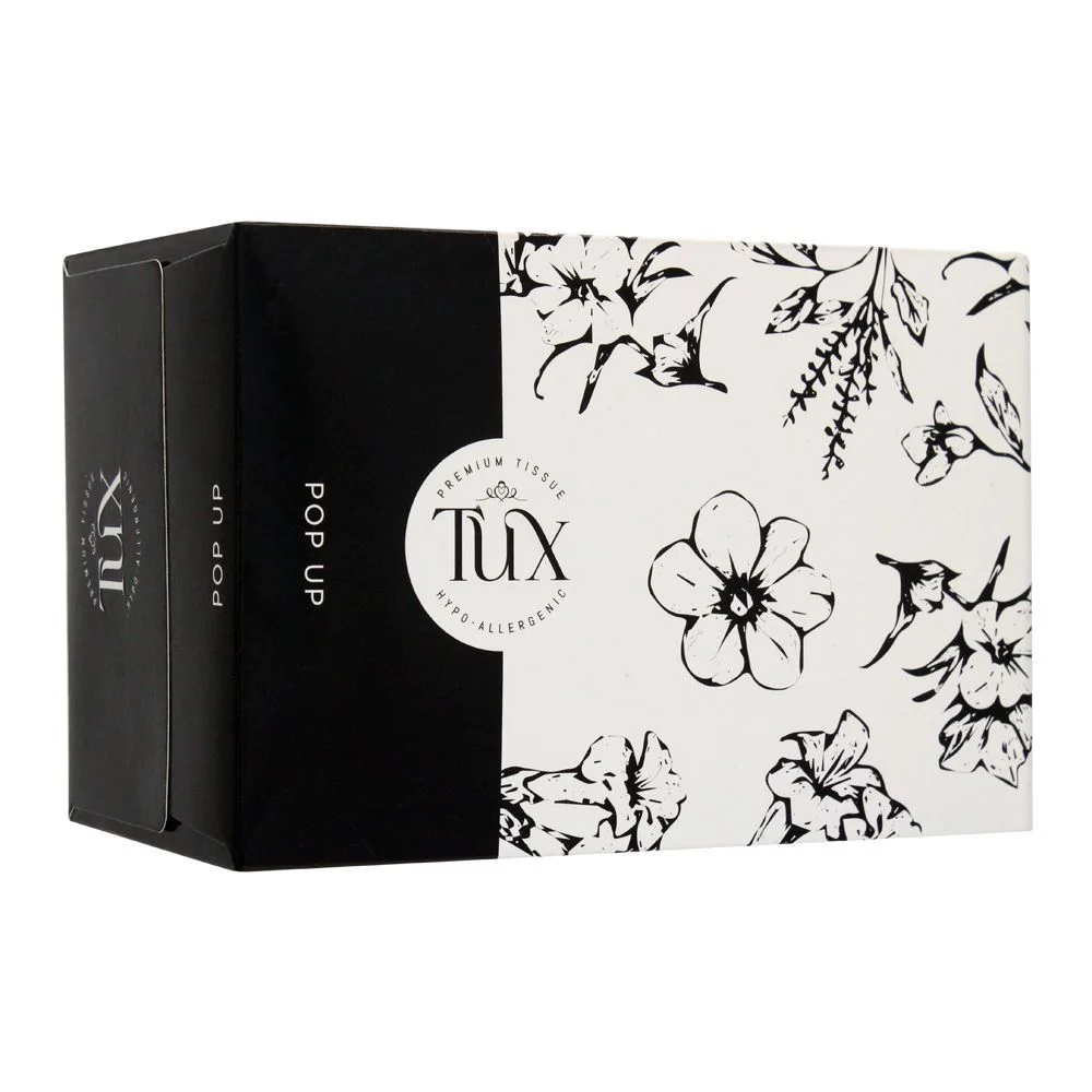 Tux Popup Pop-Up Tissues Box Premium, 300 Sheets, 150X2Ply Tux Popup Pop-Up Tissues Box Premium, 300 Sheets, 150X2Ply