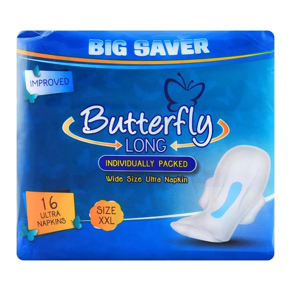 Butterfly Long Wide Size Ultra Napkins Xxl 16-Pack Butterfly Long Wide Size Ultra Napkins Xxl 16-Pack