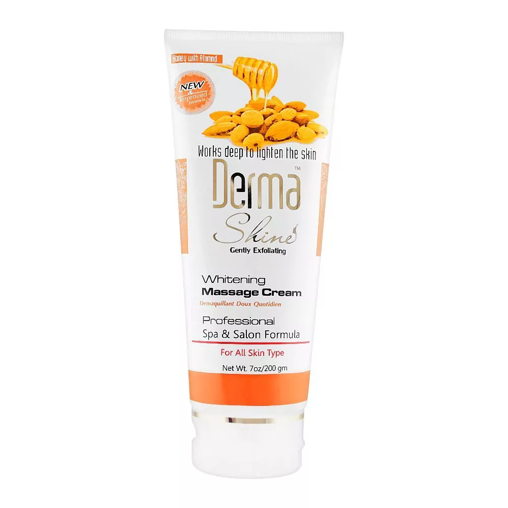Derma Shine Massage Cream Gently Exfoliating Honey With Almond Whitening 200Gms Derma Shine Massage Cream Gently Exfoliating Honey With Almond Whitening 200Gms