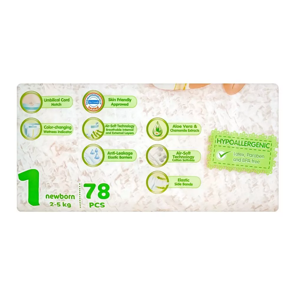 Molfix New Born Baby Size 1 Diaper 2-5 Kg 78 Pcs
