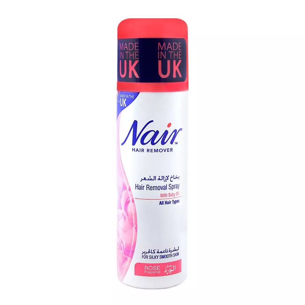 Nair Hair Removal Spray With Baby Oil Rose Extract 200Ml