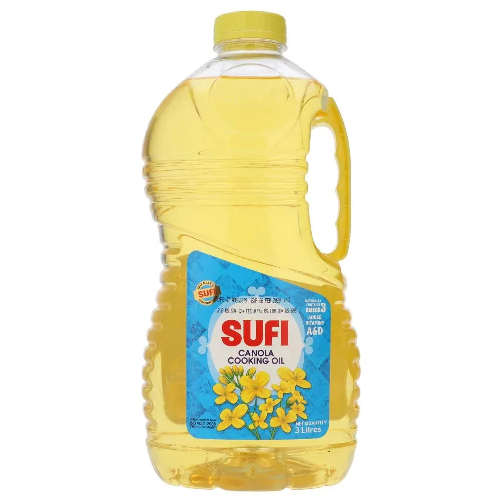 Untitled Design (16) Sufi Canola Cooking Oil Bottle 3 Ltr - Image 1