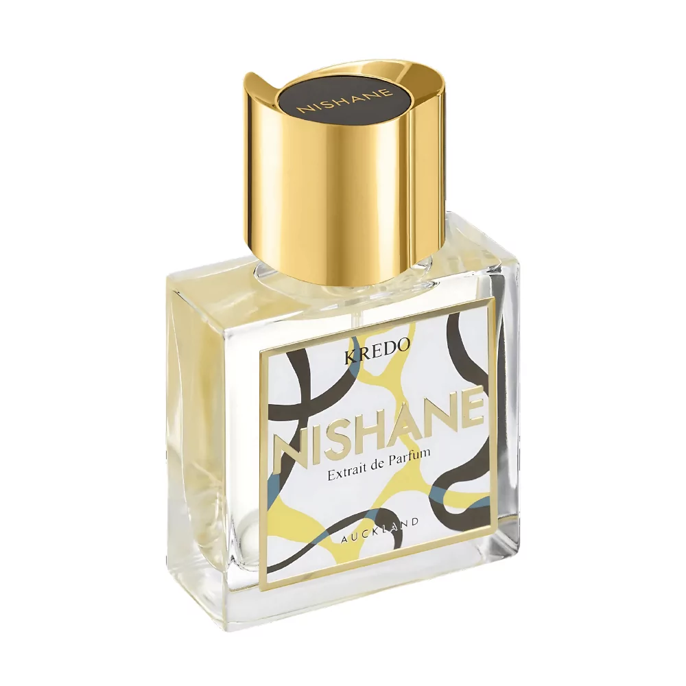 Nishane Kredo Extrait Women And Men 50Ml Nishane Kredo Extrait De Parfum 50Ml Bottle On A Refined, Neutral Background, Showcasing Notes Of Oud, Sandalwood, And Suede.