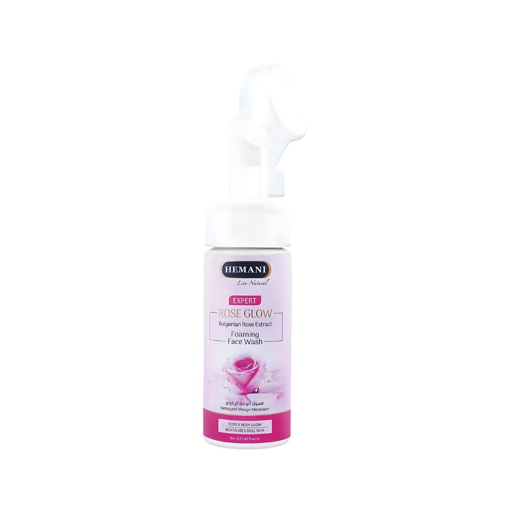 Hemani Rose Glow Foaming Face Wash 150ml – Fresh & Radiant Skin
