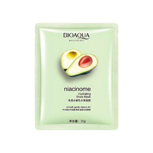 BIOAQUA Niacinome Hydrating Shea Mask – Hydrating and smoothing face mask with niacinamide and shea butter.
