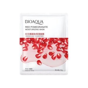 Bioaqua Pomegranate Moisturizing Sheet Mask – Hydrating Face Mask For Dry, Dull Skin With Pomegranate Extract.