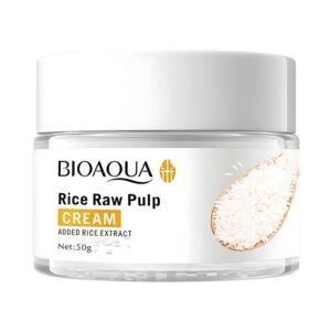 Bioaqua Rice Raw Pulp Cream – Lightweight Daily Face Cream With Rice Extract For Soft And Glowing Skin.