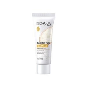 Bioaqua Rice Raw Pulp Whitening Facial Cleanser – Gentle Whitening Face Wash With Rice Extract For Smooth, Bright Skin.