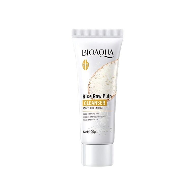 Bioaqua Rice Raw Pulp Whitening Facial Cleanser – Gentle Whitening Face Wash With Rice Extract For Smooth, Bright Skin.