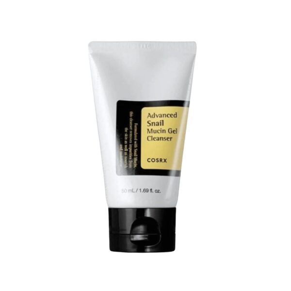 COSRX Advanced Snail Mucin Gel Cleanser 50ml – Deep pore face wash with 10,000ppm snail filtrate for clean, soft, and calm skin.