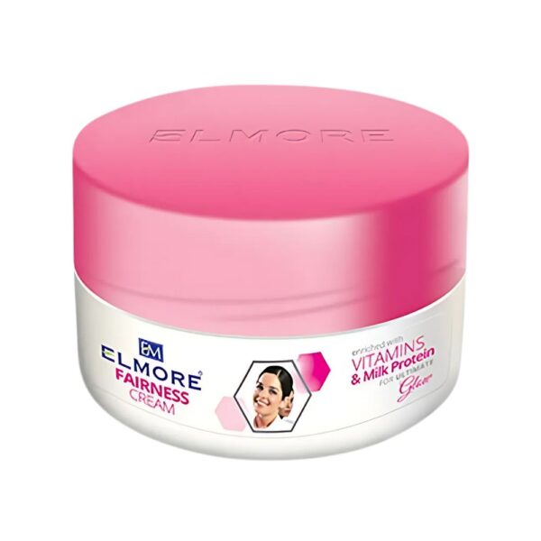 Elmore Fairness Cream 50ml – Skin brightening cream with vitamins and milk protein for soft and glowing skin.