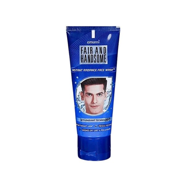 Emami Fair & Handsome Radiance Face Wash 50g – Face wash for men with Acti-Fair Peptide and deep cleansing formula for bright skin.