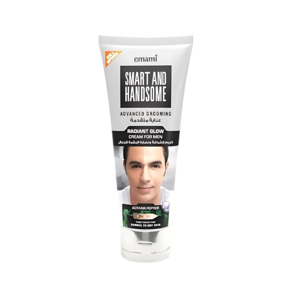 Emami Radiant Glow Cream 50g – Brightening and oil-control face cream for men with SPF and hydration.
