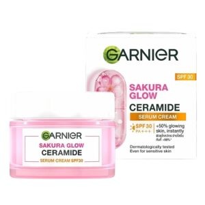 Garnier Sakura White Day Serum Cream Spf30 –50G Jars For Bright, Soft, And Sun-Protected Skin.