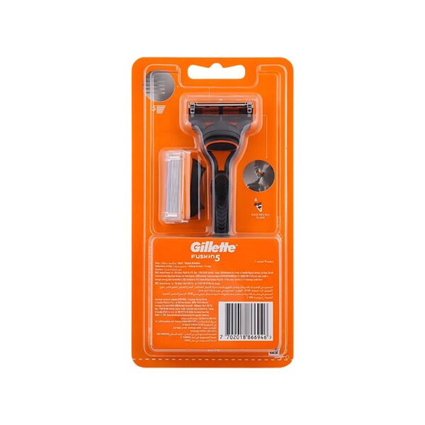Gillette Fusion 5 Razor + 2 Blades – Smooth men’s shave with comfort grip and precision trimmer.