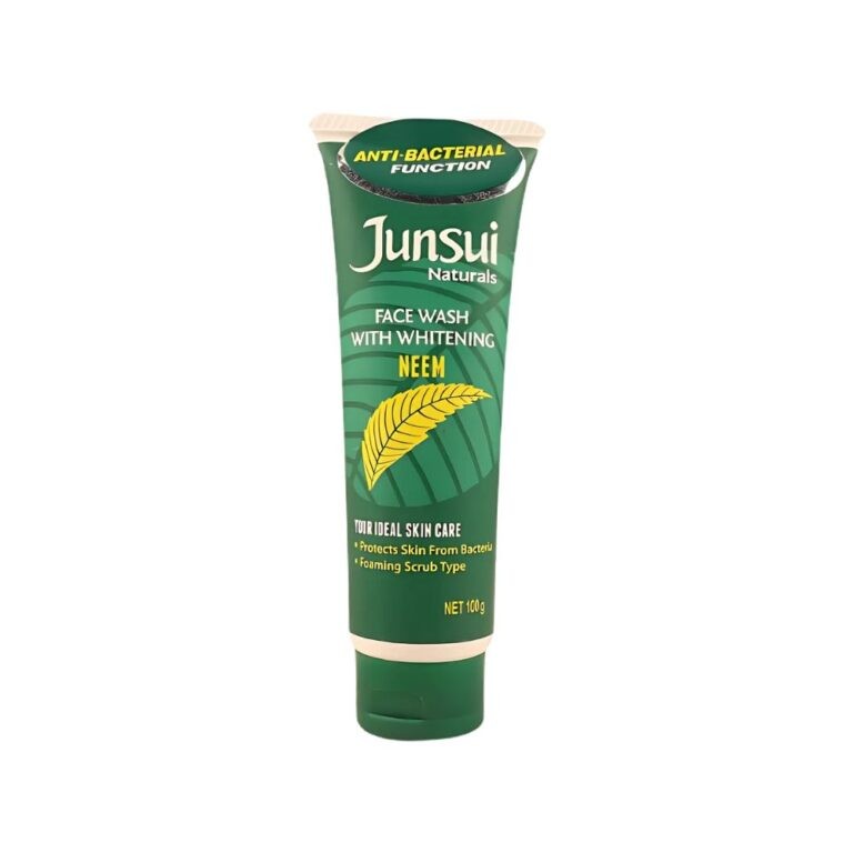 Junsui Whitening Neem Face Wash 100G – Clears Pimples, Blackheads, And Oil With Neem And Yam Bean For Smooth, Bright Skin.