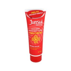 Junsui Whitening Pimple Fighting Face Wash 100G – Fights Pimples, Brightens Skin, And Removes Oil With Yam Bean And Anti-Bacterial Formula.
