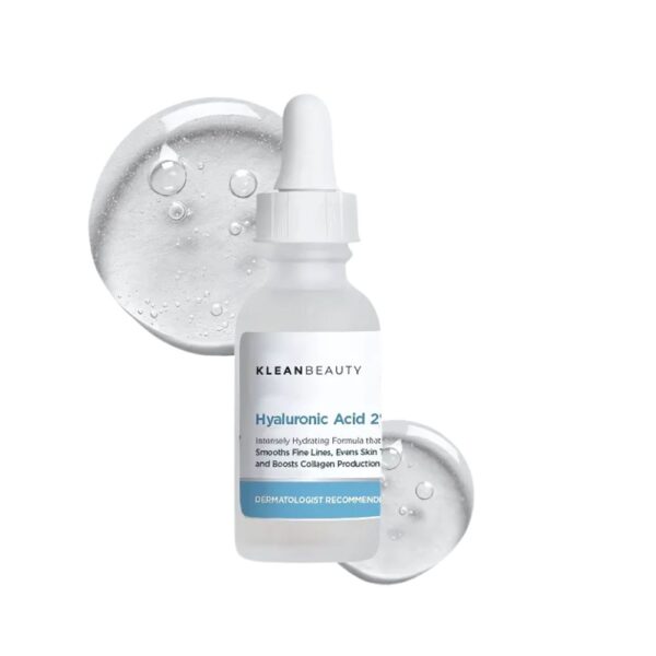 Klean Beauty Hyaluronic Acid Serum 20ml – Deep hydrating serum with vitamin E, ceramides, and aloe vera for glowing skin.