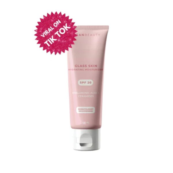 Klean Beauty Hydrating Moisturizer 50ml – Daily face cream with SPF 20, ceramides, and hyaluronic acid for soft, glowing skin.
