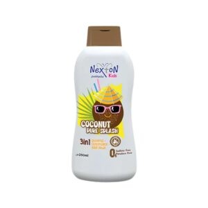 Nexton Kids 3 In 1 Shampoo Coconut 250Ml – Scented Tear-Free Shampoo, Conditioner, And Body Wash For Children.