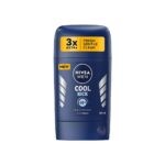 Nivea 48H Men Cool Kick Deodorant Stick – Alcohol-free 48h protection with avocado oil for cool, clean skin.