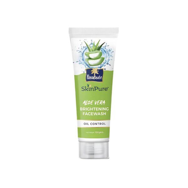 Parachute Aloe Vera Face Wash – Gently removes oil and brightens skin with aloe vera and green tea.