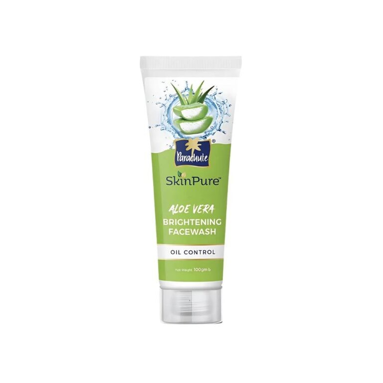 Parachute Aloe Vera Face Wash – Gently Removes Oil And Brightens Skin With Aloe Vera And Green Tea.