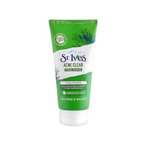 St. Ives Acne Clear Face Scrub 150G – Tea Tree And Walnut Scrub For Oily, Acne-Prone Skin With Gentle Exfoliation.