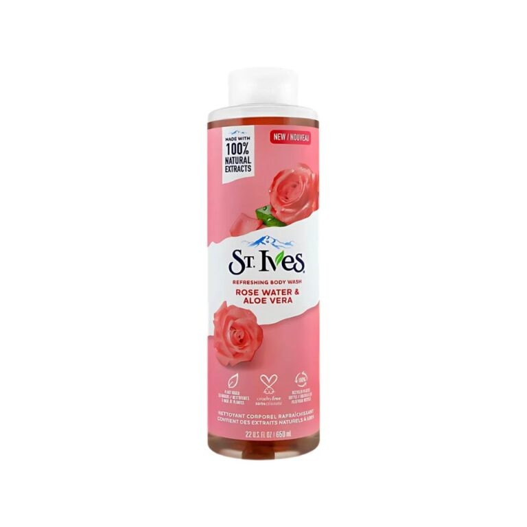 St. Ives Rose Water &Amp; Aloe Vera Body Wash 650Ml – Refreshing Floral Cleanser For Soft, Smooth Skin With Calming Aloe And Rose.