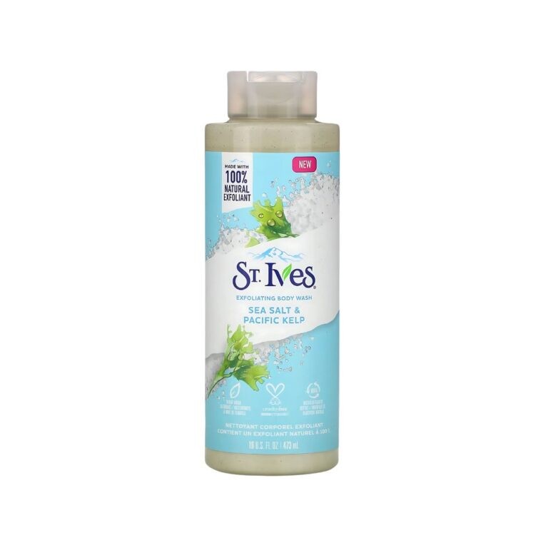 St. Ives Sea Salt &Amp; Pacific Kelp Body Wash 473Ml – Exfoliating Cleanser With Ocean Minerals And Walnut Scrub For Smooth, Refreshed Skin.