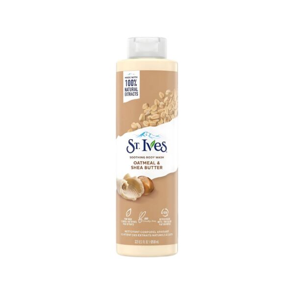 St. Ives Oatmeal & Shea Butter Body Wash 650ml – Soothing daily body wash for dry and sensitive skin.