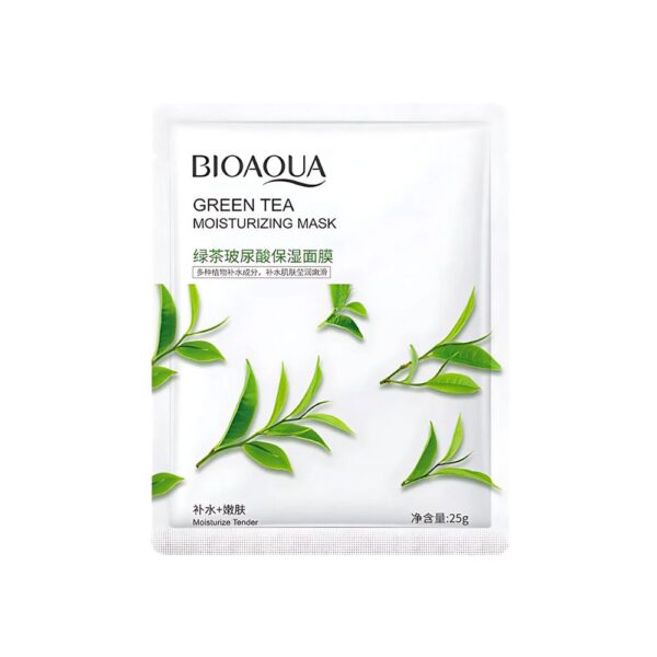 BIOAQUA Green Tea Sheet Mask – Soothes skin, adds moisture, and controls oil with green tea extract.