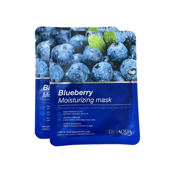 BIOAQUA Blueberry Sheet Mask – Hydrates, softens, and brightens skin with blueberry extract.