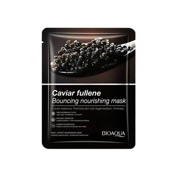 BIOAQUA Caviar Fullerene Nourishing Mask – Hydrating, firming, and nourishing sheet mask for youthful skin.