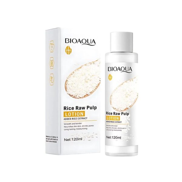 BIOAQUA Rice Facial Lotion – Hydrates, brightens, and softens skin with rice extract.
