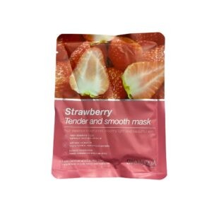 Bioaqua Strawberry Sheet Mask – Hydrates, Brightens, And Softens Skin With Vitamin C And Strawberry Extract.