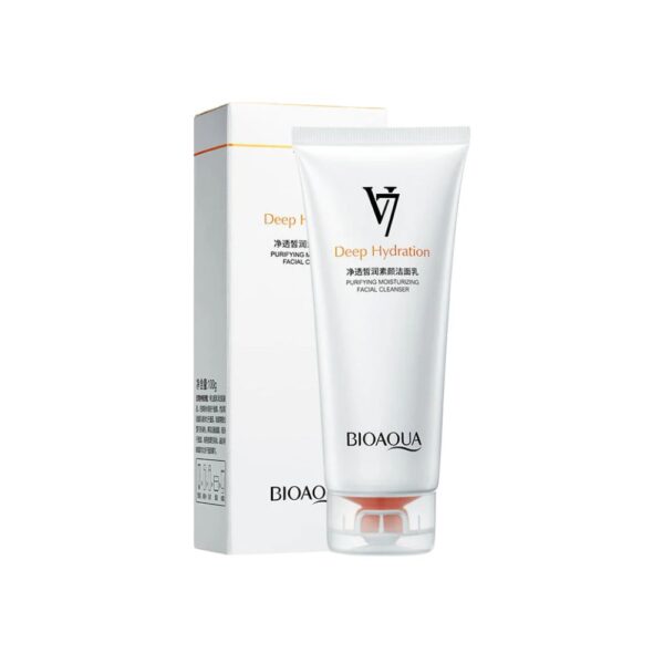 BIOAQUA V7 Hydration Purifying Moisturizing Facial Cleanser – Deep cleaning and hydrating face wash.