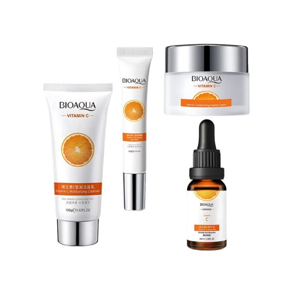 BIOAQUA Vitamin C Brightening Kit – Complete skincare set to brighten skin, fade dark spots, and boost collagen.