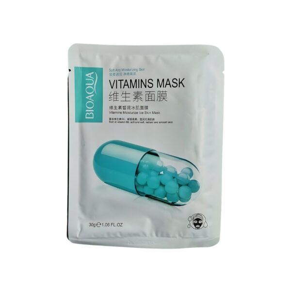 BIOAQUA Vitamins Ice Skin Mask – Cooling sheet mask with vitamins for soft, fresh, and glowing skin.