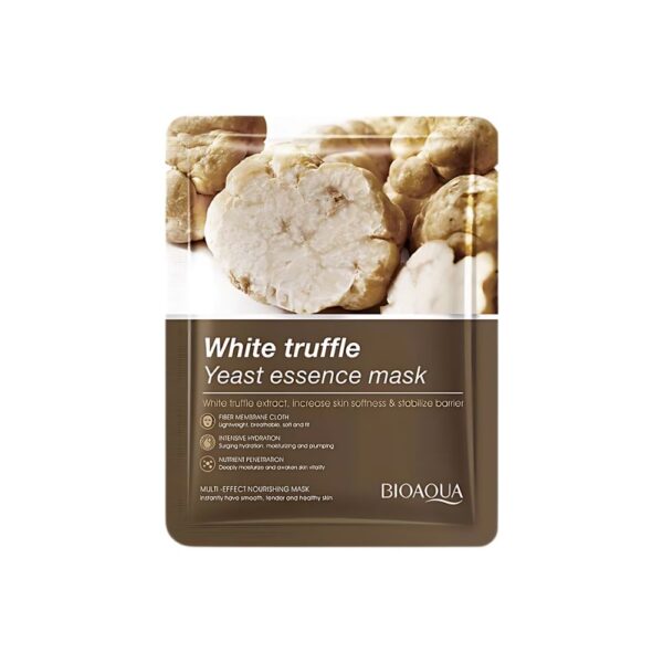 BIOAQUA White Truffle Yeast Essence Mask – Hydrating and brightening sheet mask for smooth, radiant skin.