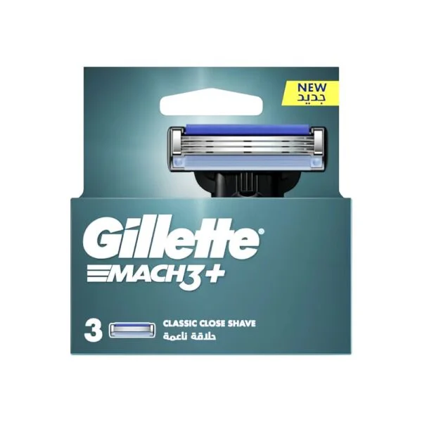 Gillette Mach3+ refill cartridge blade pack with triple blades and lubrication strip for smooth and comfortable shaving in Pakistan